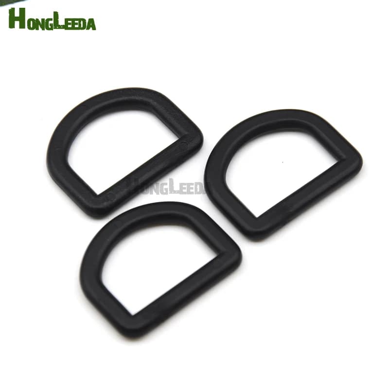 100 pz/lotto 25 millimetri 1inch POM nero regolabile fibbie cursore in plastica D anello dello zaino della tessitura cinghie HLD/M313-25