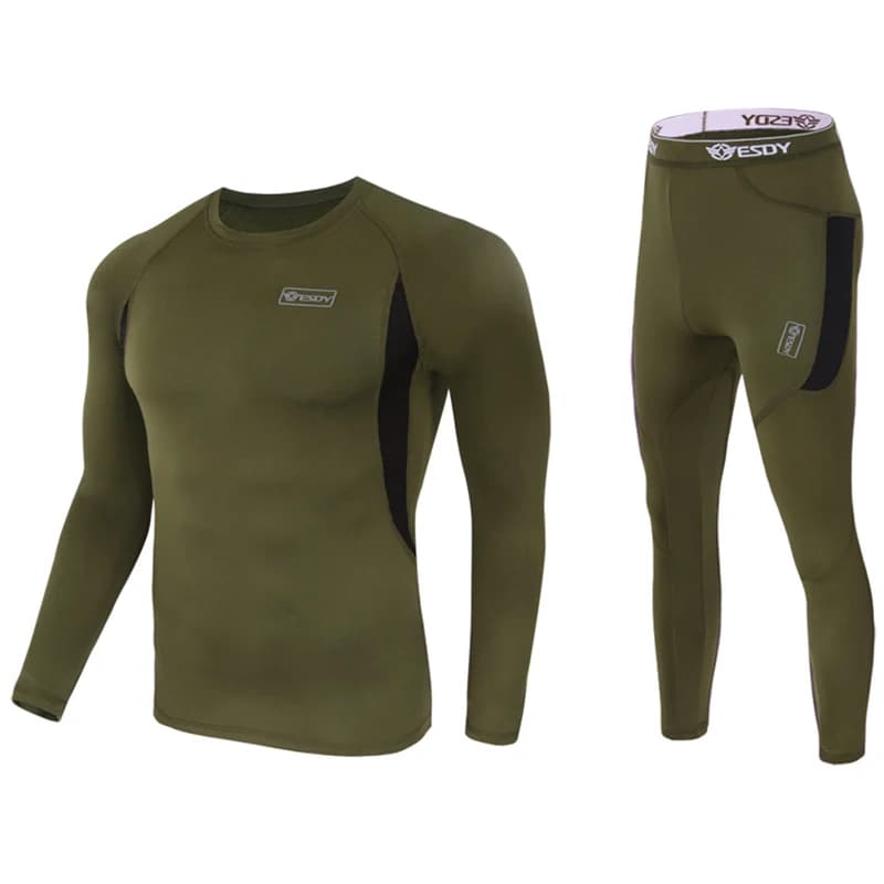 NEW Winter Thermal FLeece Cycling Base Layer Breathable Racing Underwear for Men Running Hiking Outdoor Sports Clothing A152