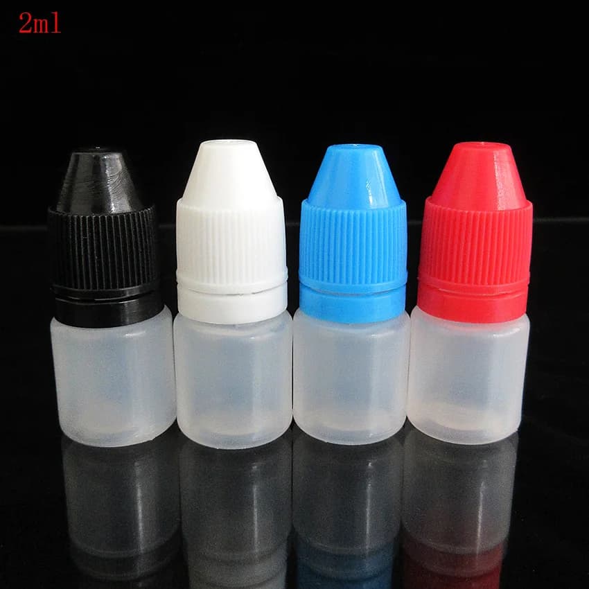 10 bottiglie contagocce in plastica da 2 ml LDPE morbide comprimibili mini bottiglie da viaggio gocce per gli occhi bottiglia d'acqua per la conservazione dei liquidi