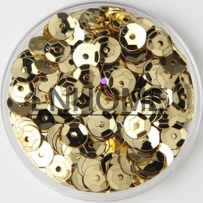 50g 5mm Cup Sequins for Craft Light Gold Round Loose Sequins Paillettes Children DIY Sewing Wedding DIY Accessories Spangles