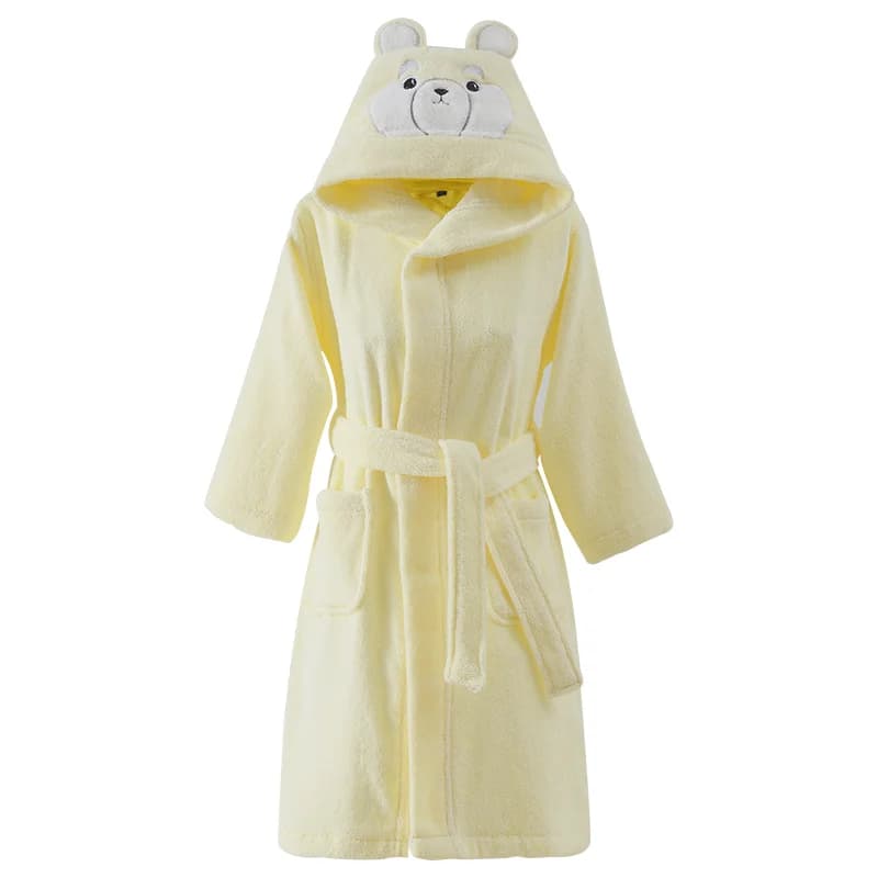 Children's Summer Children's Bathrobe Hooded 100% Fleece Cotton Towel Nightwear Children's Bathrobe Autumn Spring