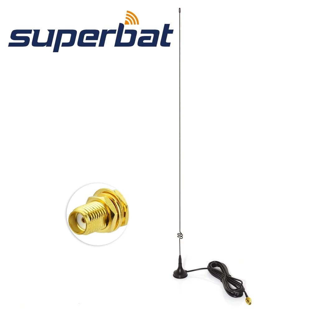 Superbat UT-108UV VHF/UHF Due cavi Radio SMA Maschio Antenna TV magnetica per Nagoya CB Radio Walkie Talkie UV-5R UV-B5 UV-B6 GT-3