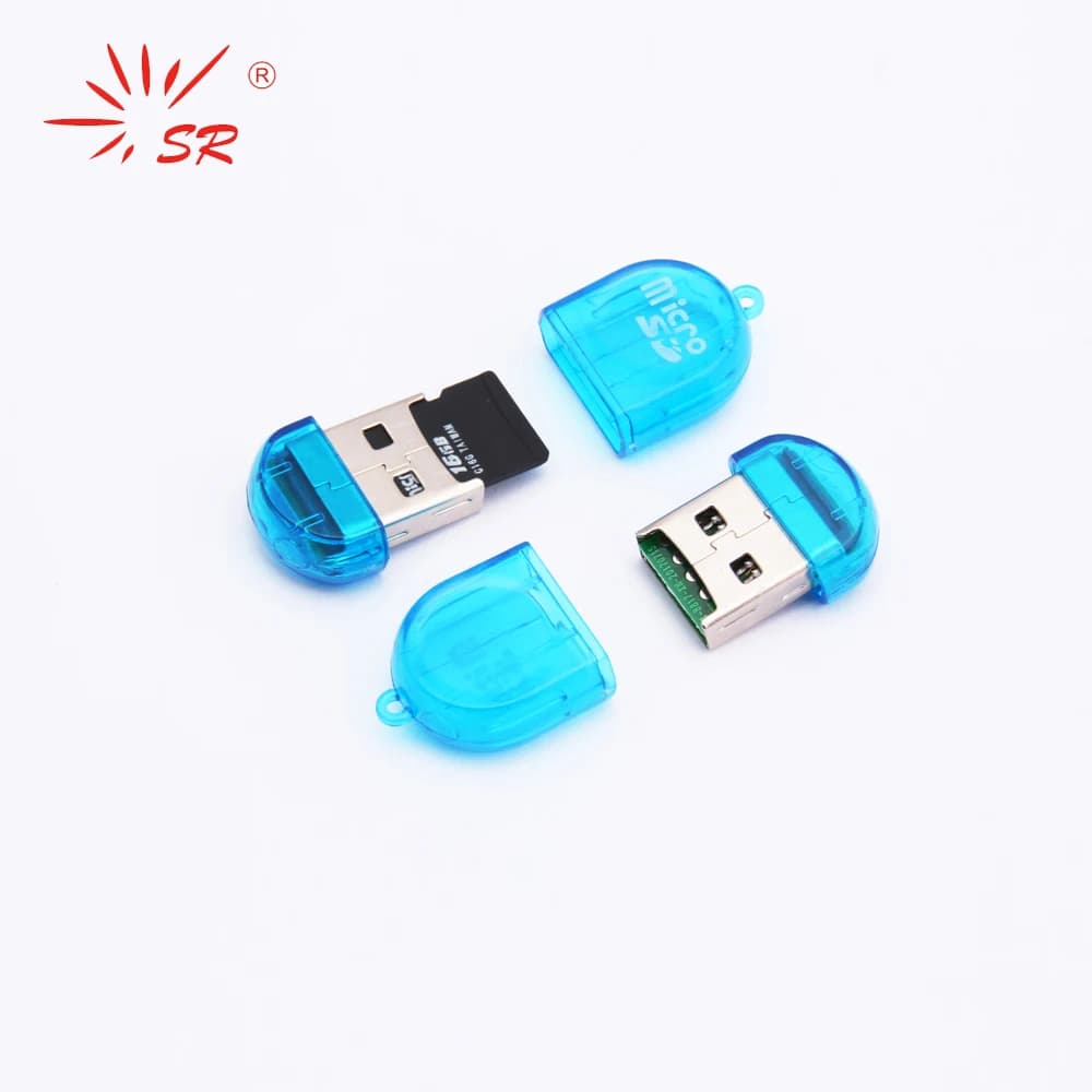 Lettore di schede Micro SD stile SR Firely Clear USB 2.0 Flash Memoria TF interna Adattatore OTG per PC Accessori per laptop