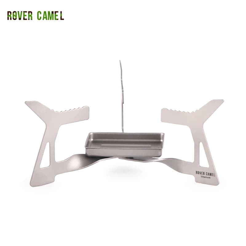 Rover camel Mini stufa ad alcool solido pieghevole leggera in titanio fornello ad alcool da campeggio all'aperto di un pezzo WS014T