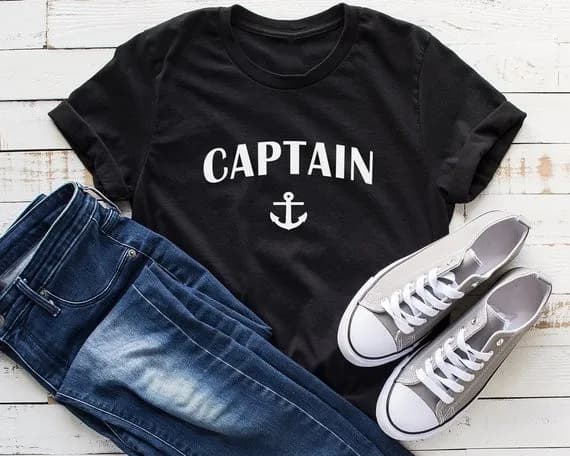 Sugarbaby Captain Shirt Graphic Tee Tumblr Shirts Hipster Tshirt Short Sleeve Shirts Screen Print Funny Women T shirt Drop ship