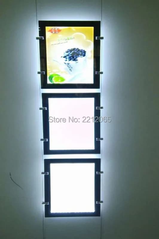 Double Sided Cable Display Systems,Art & Gallery Hanging for Artwork,Signage and Pictures, A4, Pack of 3Units