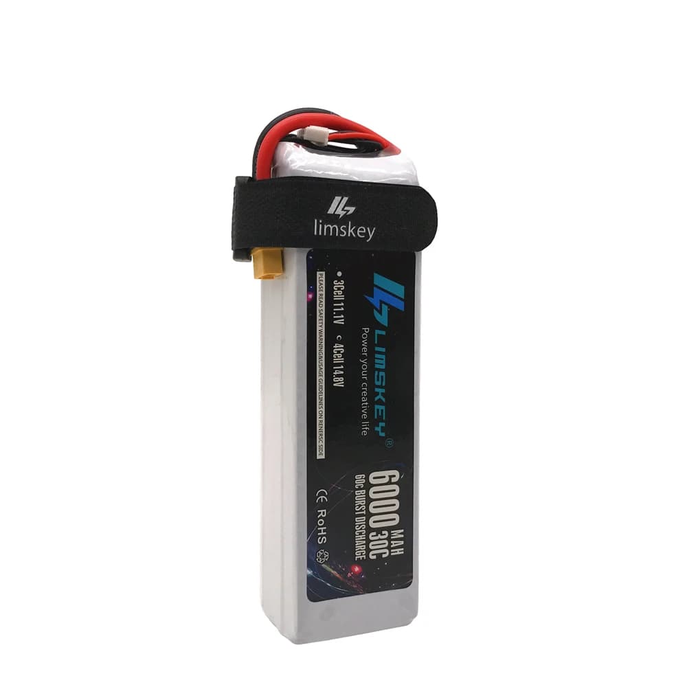 Lismkey 14.8V 6000mAh 30C Burst 60C 4S Lipo Li-Polymer Batteria Bateria AKKU per RC Auto Quadcopter Elicottero Aereo