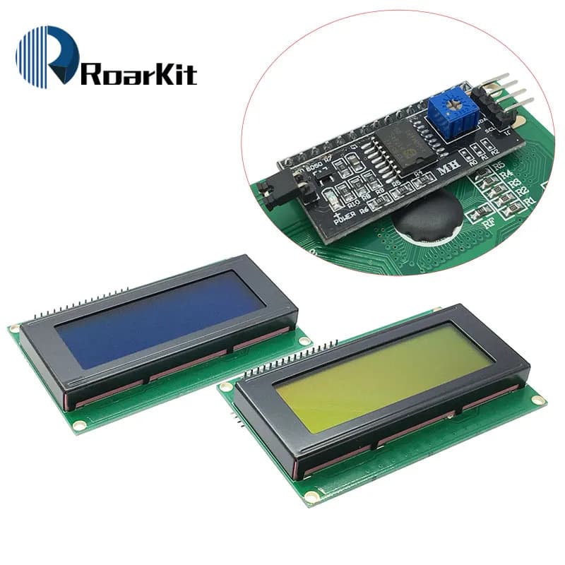 Modulo LCD schermo blu/giallo verde HD44780 IIC/I2C 2004 5V 20X4 scheda LCD fornisce file di libreria per arduino KIT fai da te