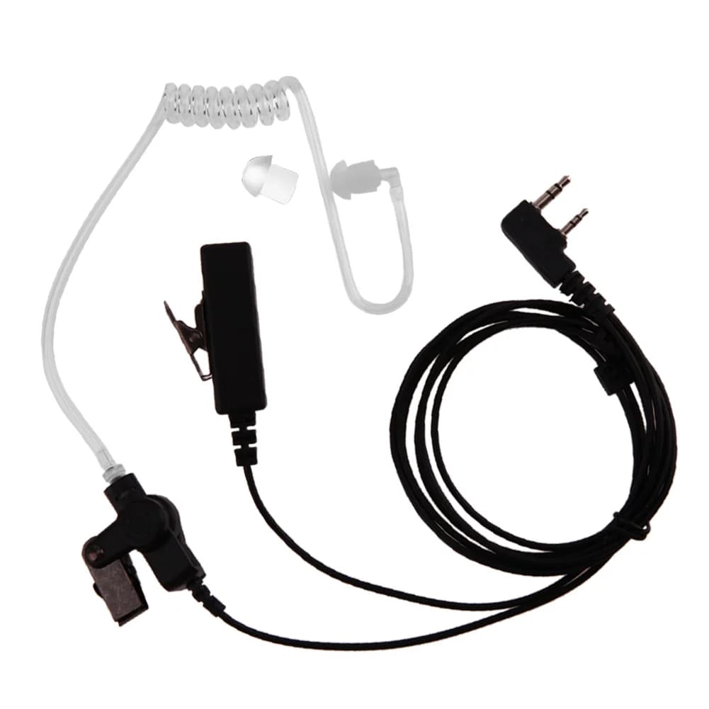 ALLOYSEED 2 Spille Covert Tubo Acustico In Ear Auricolare PTT Mic Auricolare Per Kenwood Baofeng UV-5R BF-888S Two Way Radio accessori