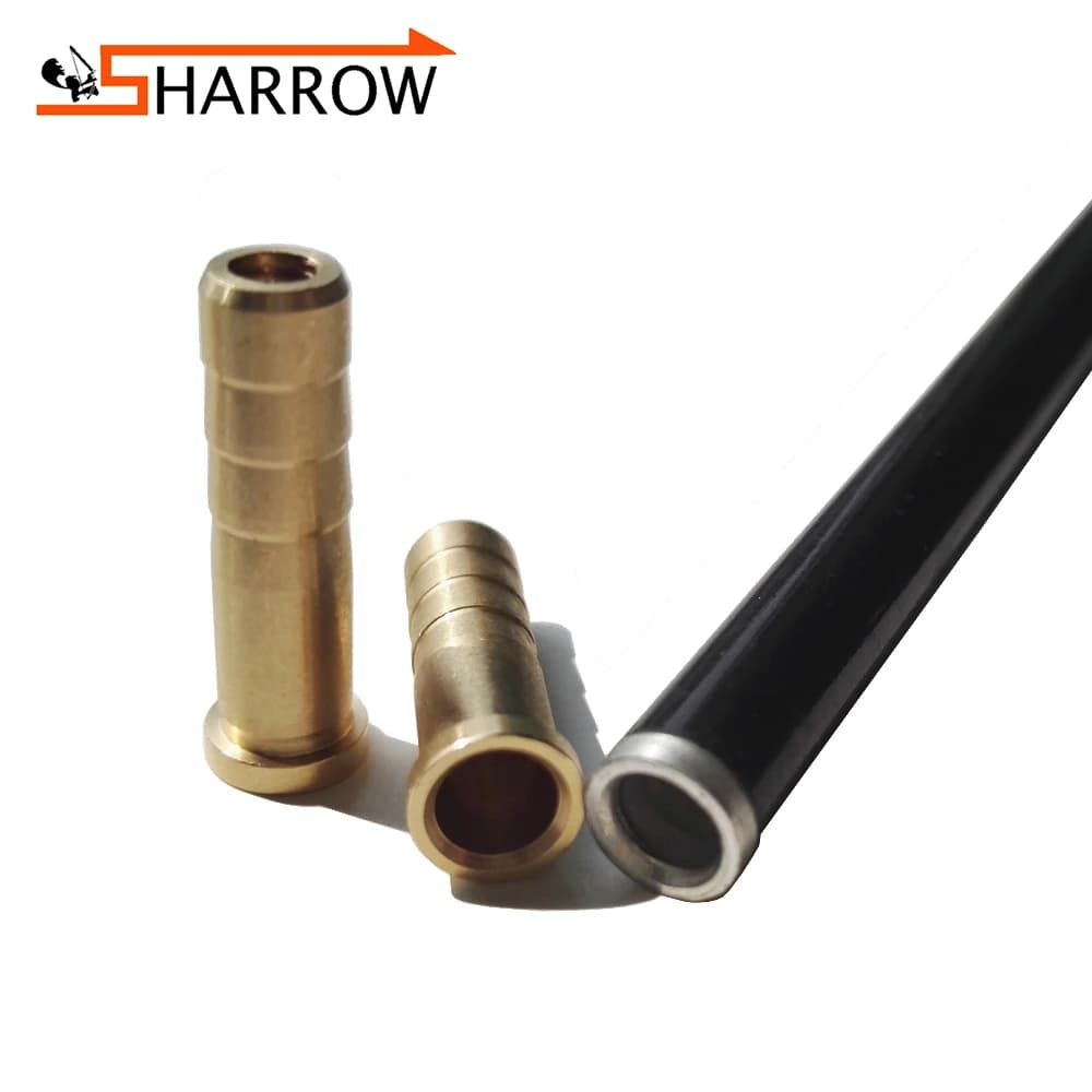 10/25/50 pz Tiro Con L'arco Freccia di Rame Inserti per ID6.2mm Diametro Interno Inserto Collegare Freccia Frecce Caccia Accessori