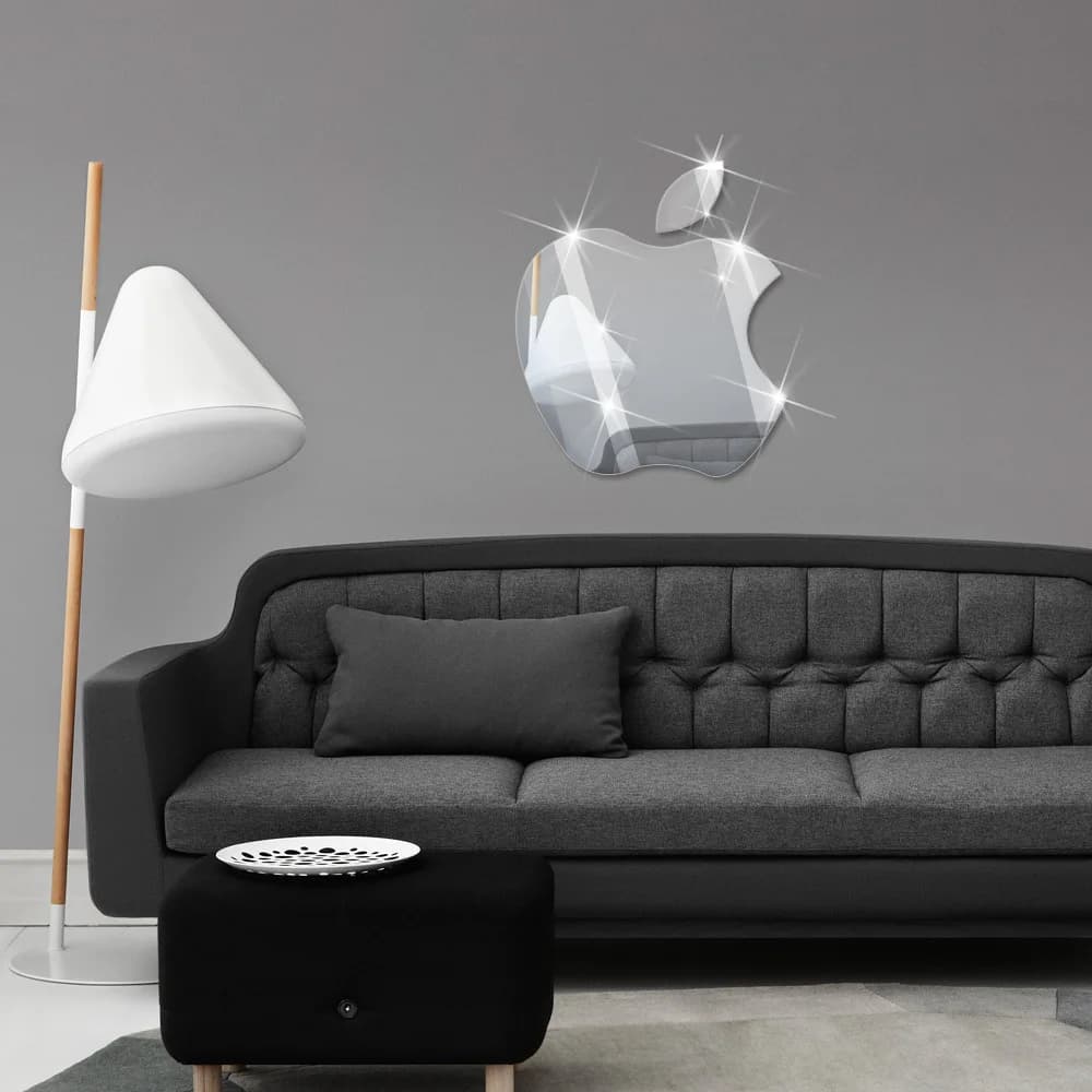 funlife Creativo fai da te Apple specchio da parete pasta di cristallo tridimensionale acrilico nuova stanza matrimonio cucina bagno specchio