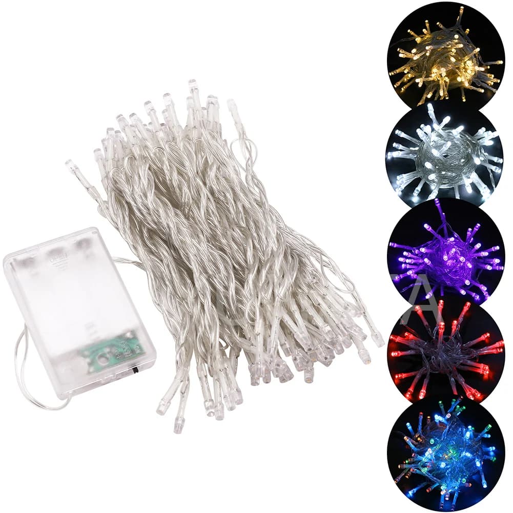 10M 5M 3M 2M Led Fata Luci Della Stringa AA Lampada Alimentata A Batteria Impermeabile Per La Casa di Natale Festa di Nozze Giardino Decorazione Esterna