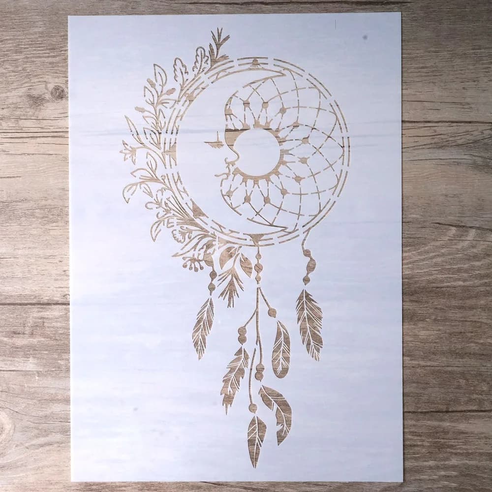 A4 DIY Craft Layering Dreamcatcher Stencil For Walls Painting Scrapbooking Stamping Album Decorative Embossing Paper Card