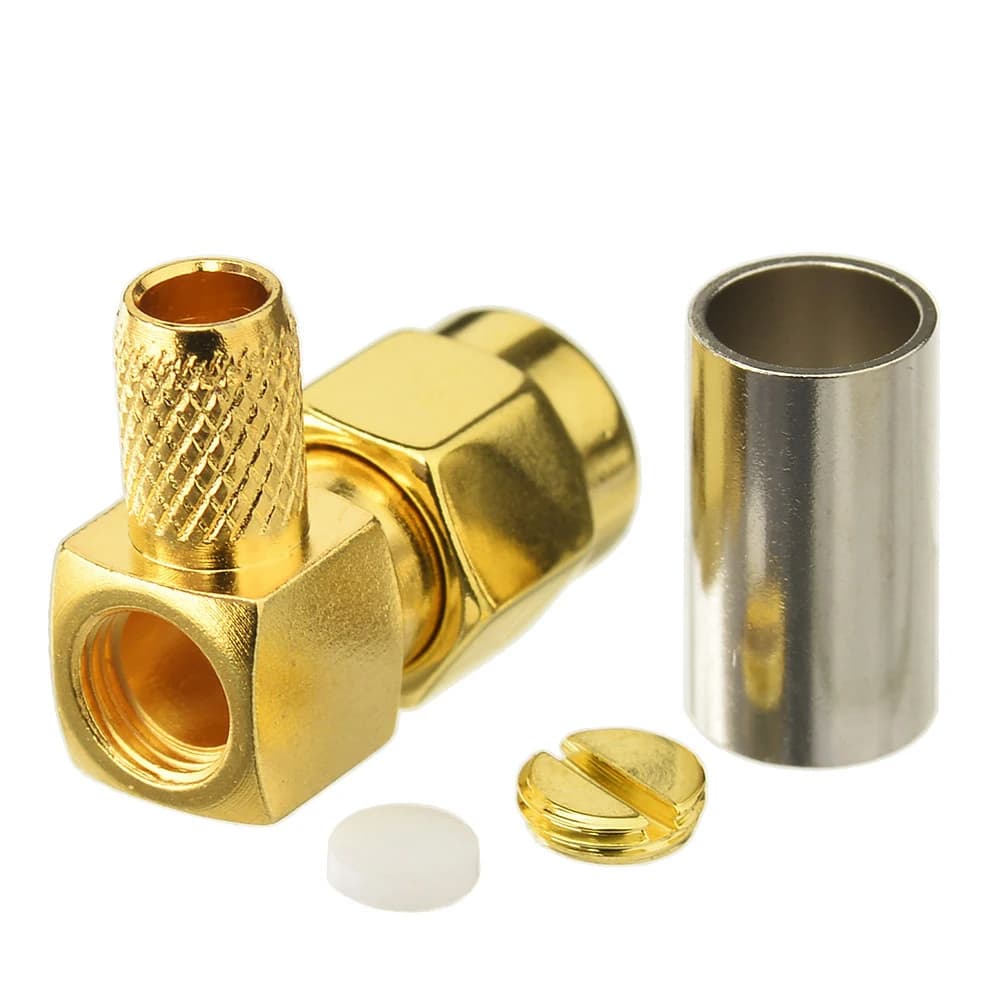 Connettore RF Coassiale Femmina SMA Superbat per Montaggio su Cavo, per Cavi RG58 RG400 RG142 LMR195, per Walkie Talkie