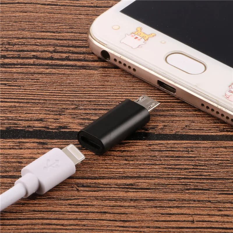 SIANCS Alloy Micro USB Male To 8 Pin Female USB Cable Converter Fast Charging Connector Adapter For iPhone Cable Android Phone