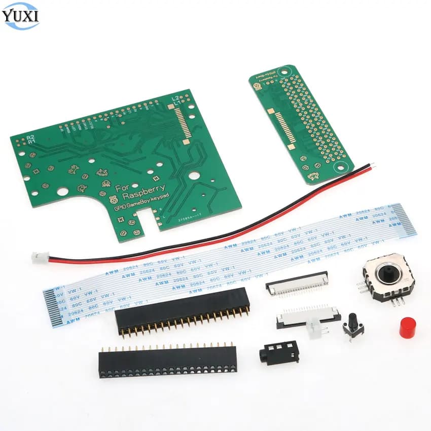 YuXi fai da te 6 pulsanti PCB Board Switch Wire Connector Kit per Raspberry Pi GBZ per GameBoy GB Zero DMG-001