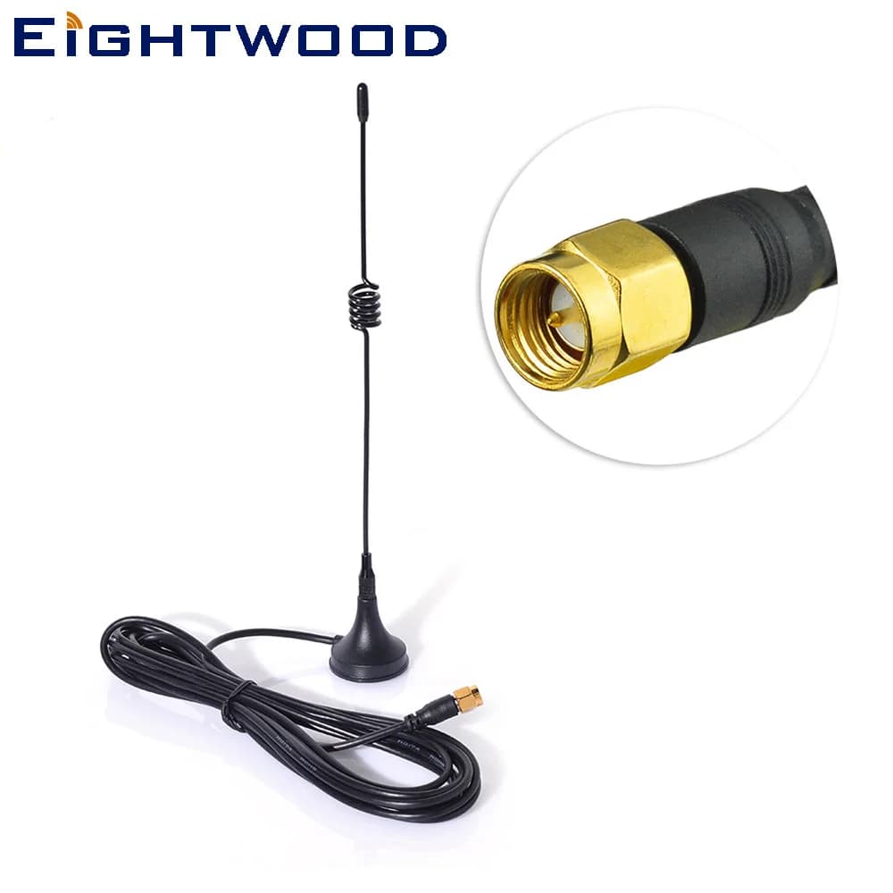 Eightwood 7dbi 2.4GHz Wireless Wifi Ripetitore di segnale SMA Antenna maschio 5X Range Extender per apparecchiature di rete