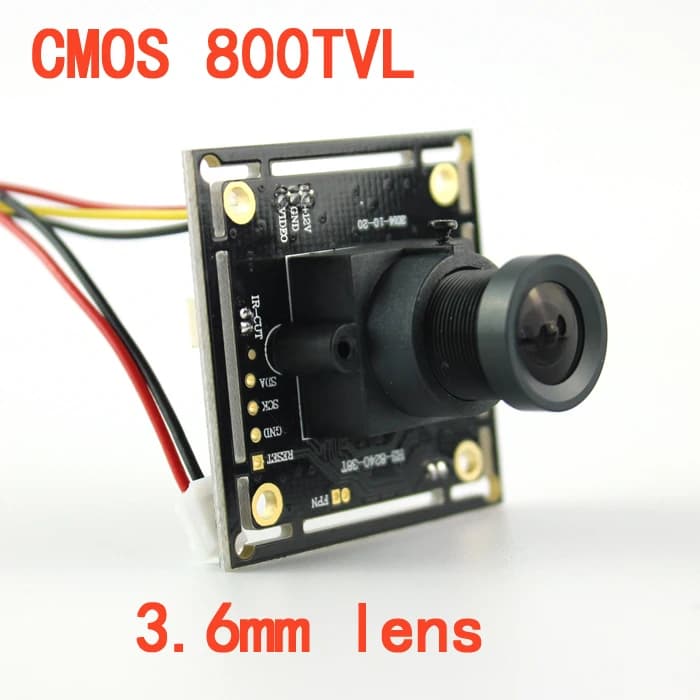 1/3"Color HD CMOS 800TVL High Resolution 3.6mm Lens CCTV Board Camera Chipboard Camera With IR-Cut Filter