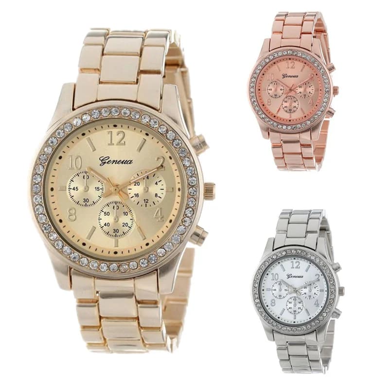 Geneva Women's Classic Luxury Rhinestone Watch Ladies Fashion Watches Women's Watch Reloj Mujer Relogio Female