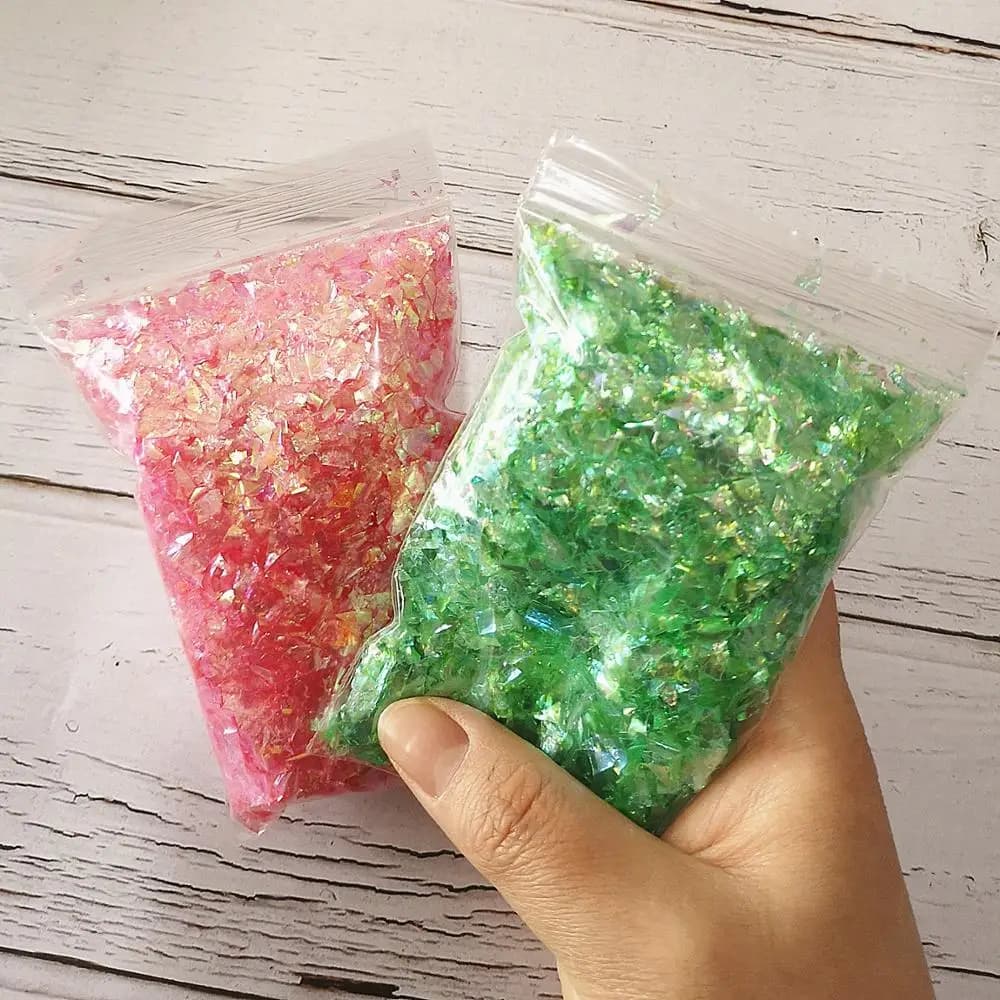 40g Chiaro Slime Borsette di Carta Trasparente FAI DA TE Fatti A Mano Fango Di Cristallo Miscela di Particelle Accessori Melma di Riempimento Decorazione