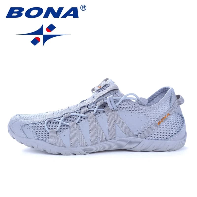 BONA Nuovo stile popolare Scarpe da corsa da uomo Scarpe da ginnastica stringate Scarpe da ginnastica da jogging per passeggiate all'aperto Comode