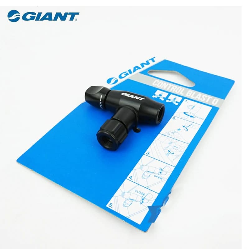 GIANT Control Blast 0 Testa di gonfiaggio CO2 Mini pompa Bicicletta Presta Schrader Pompe con valvola Strumenti per biciclette