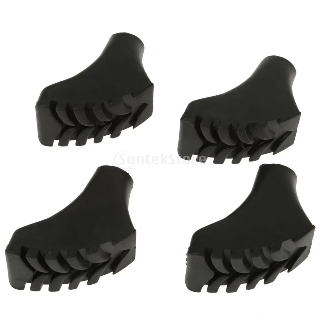 4 pezzi antiscivolo in gomma zampa piedi punte martelli bastone da Trekking Walking Trekking Pole Caps
