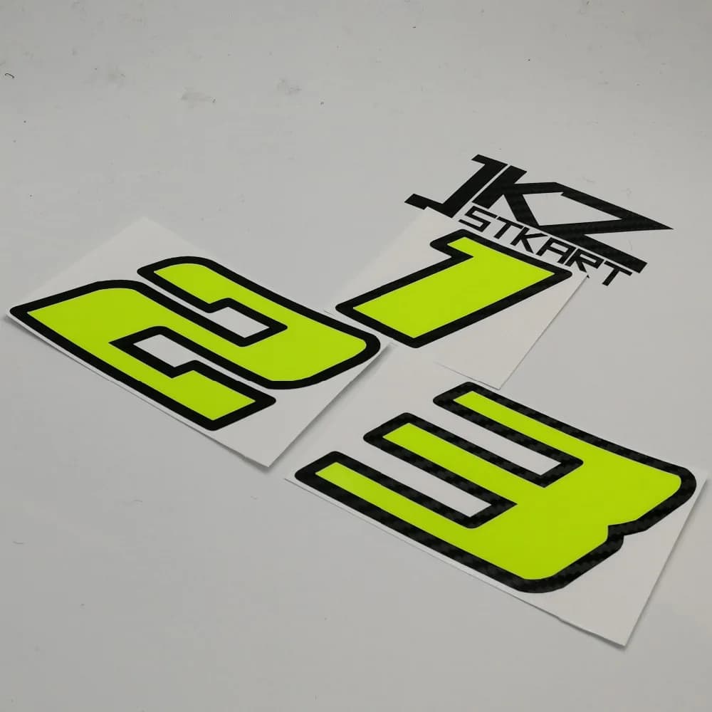 JKZ STKART Fluorescent neon sticker with double-layer die-cut vinyl for portable car truck helmet