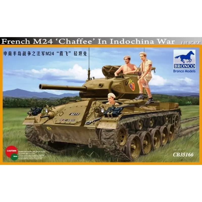 BRONCO CB35166 1/35 Francese M24 'Chaffee' In Indocina Guerra-Bilancia Modello Kit