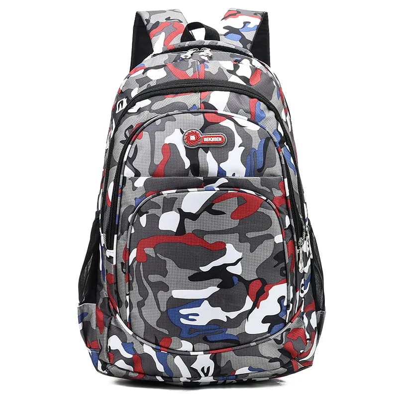 Sacchetto di scuola Dello Zaino Degli Uomini del Camuffamento Zaini Da Viaggio Per Bambini Schoolbag Per Il Ragazzo Fresco Militare Borse da Scuola Per Adolescenti Ragazzi Delle Ragazze mochila