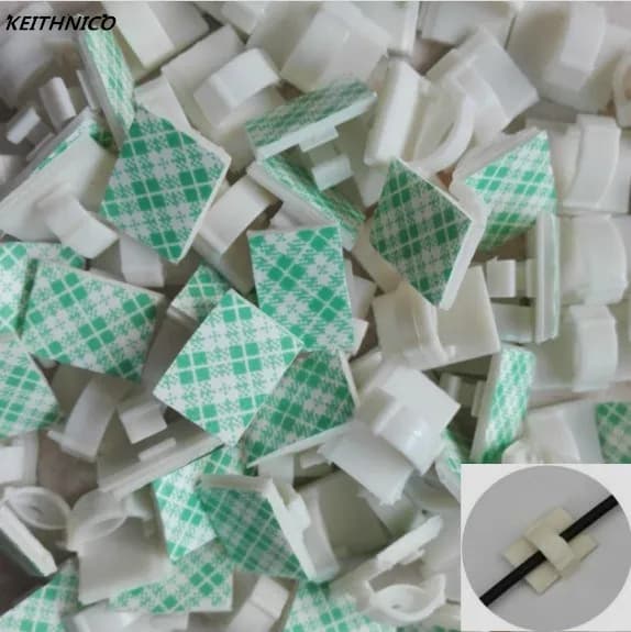 20 clip adesive per cavi, gestione dei cavi, morsetti per cavi, fascette per cavi, per auto, casa, ufficio
