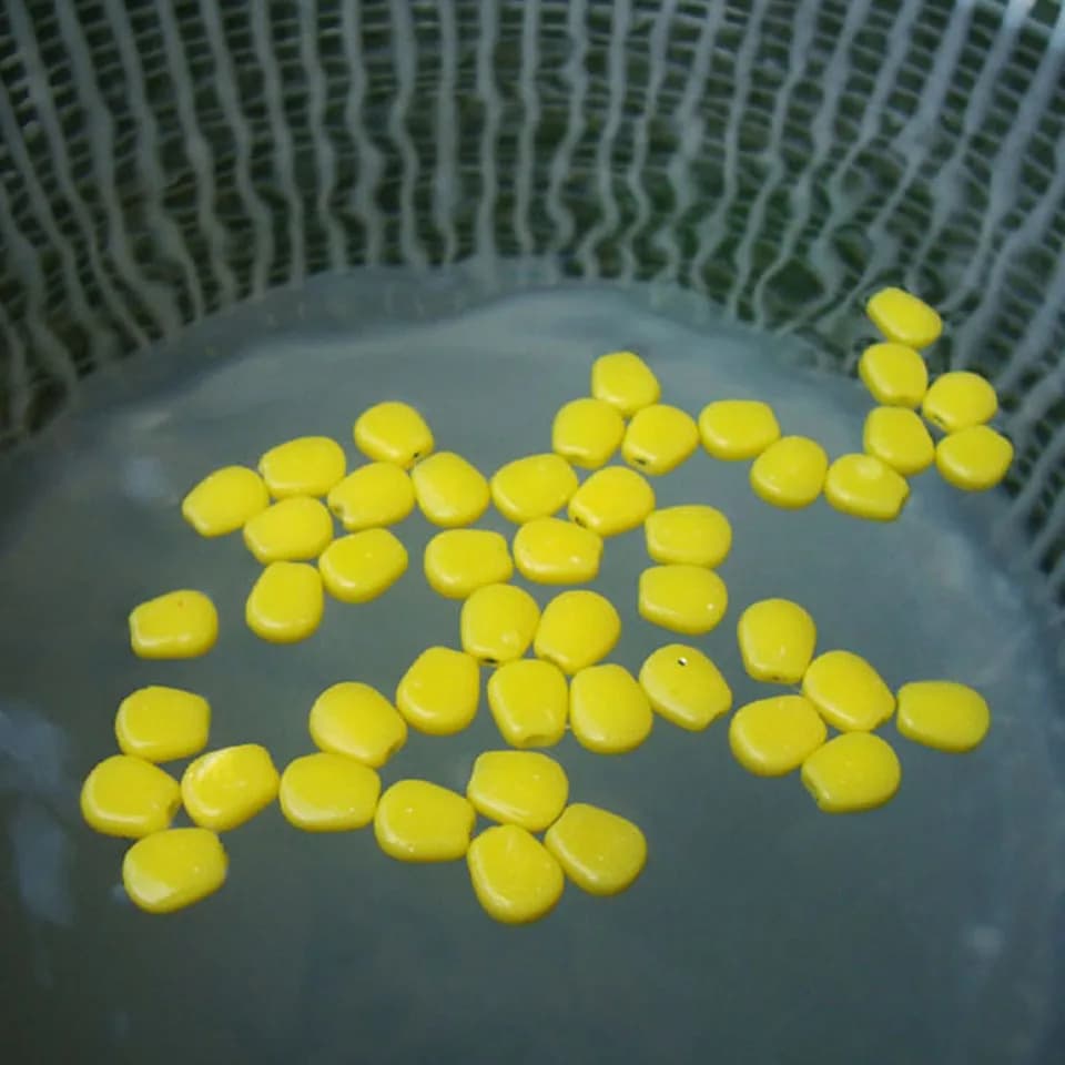 50 pz/lotto pesca galleggiante Pop up esca di mais grosso per carpa richiamo morbido di pesca odore di mais mais giallo esche morbide