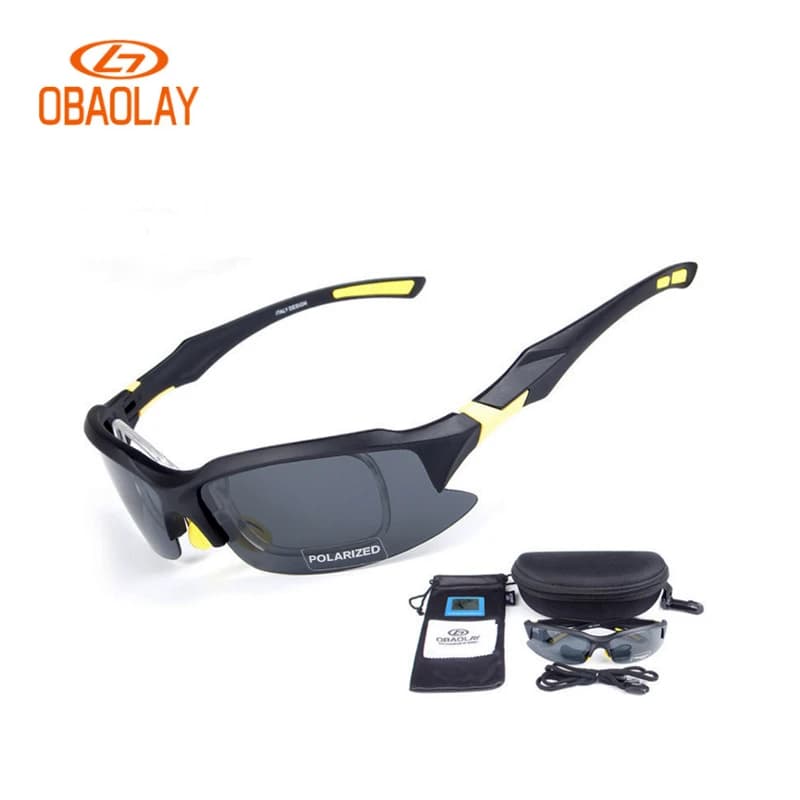 OBAOLAY Polarized Bicycle Glasses Men MTB Sunglasses UV400 Cycling Eyewear Women Bike Goggle Sport glasses
