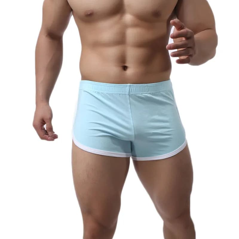 Pantaloni da freccia da uomo pugili di cotone vita media legare mutande marsupio per bauli maschili boxer allenamento bauli boxer pantaloncini