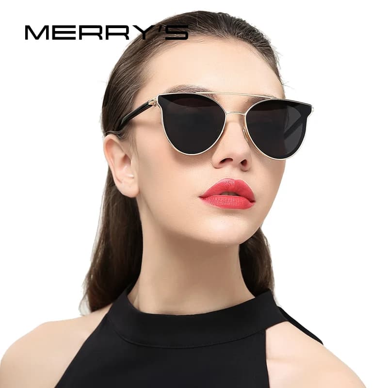 MERRYS Women Fashion Cat Eye Sunglasses Classic Brand Designer Sunglasses S8085