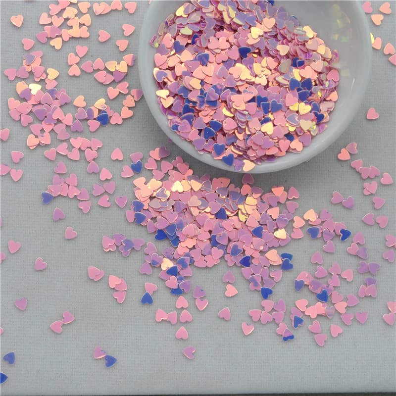 100g/lotto Paillettes a Cuore Brillanti in PVC da 3/4/6mm per Nail Art, Decorazioni per Matrimoni, Accessori per il Trucco