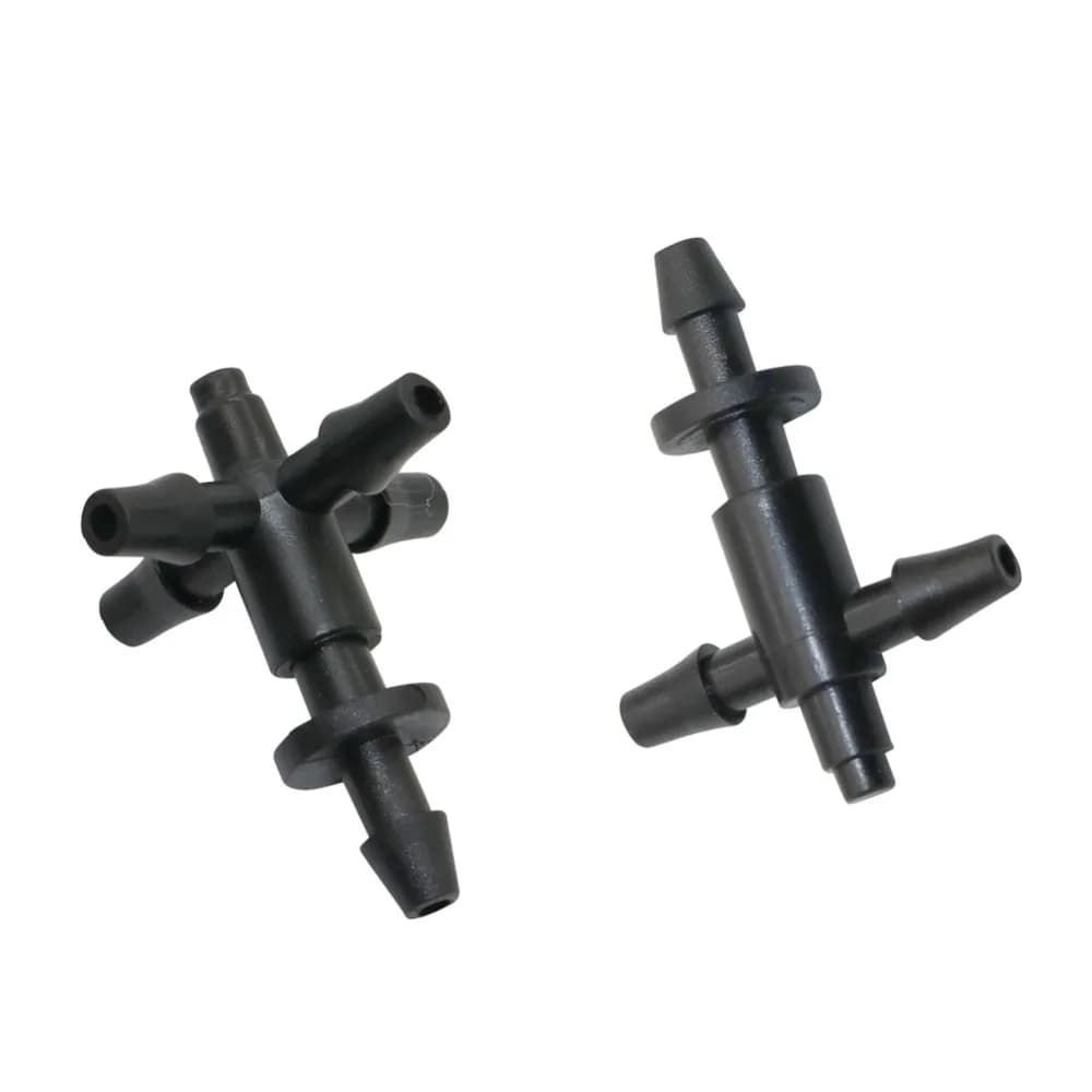 Garden 3/5mm Pipe Splitters Pushed Quick Connectors for drip irrigation system Arrow curve Connection joint 60 Set