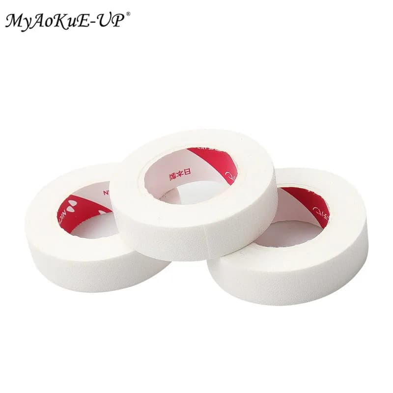 Eye Lens Bearings for Eyelash Extension White Tape under Eye Bearings Paper Nonwoven Tape Makeup Tool Patch for Fake Eyelashes