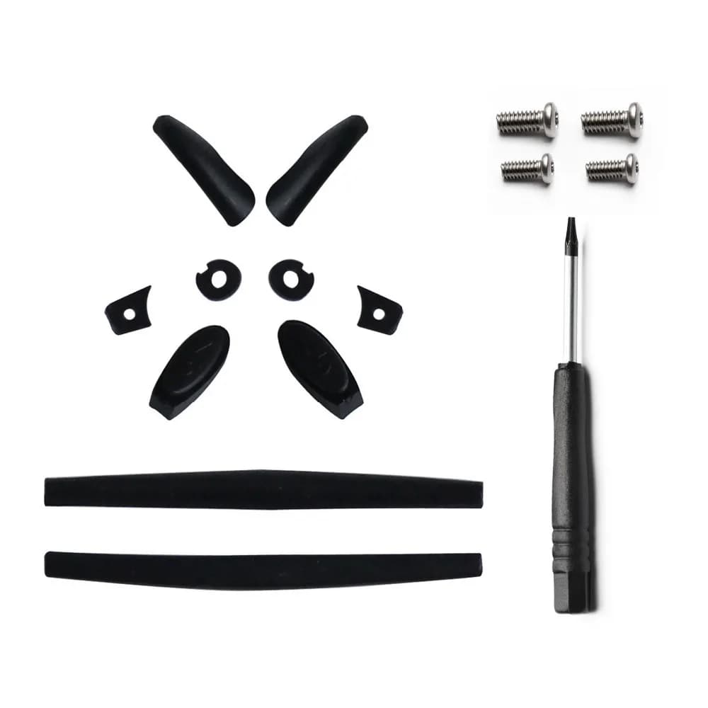 Bsymbo Rubber Kit sostituzione auricolari e naselli e Screwdriver-T6 e Screw-T6-4PCS per-Oakley giulietta montatura per occhiali da sole