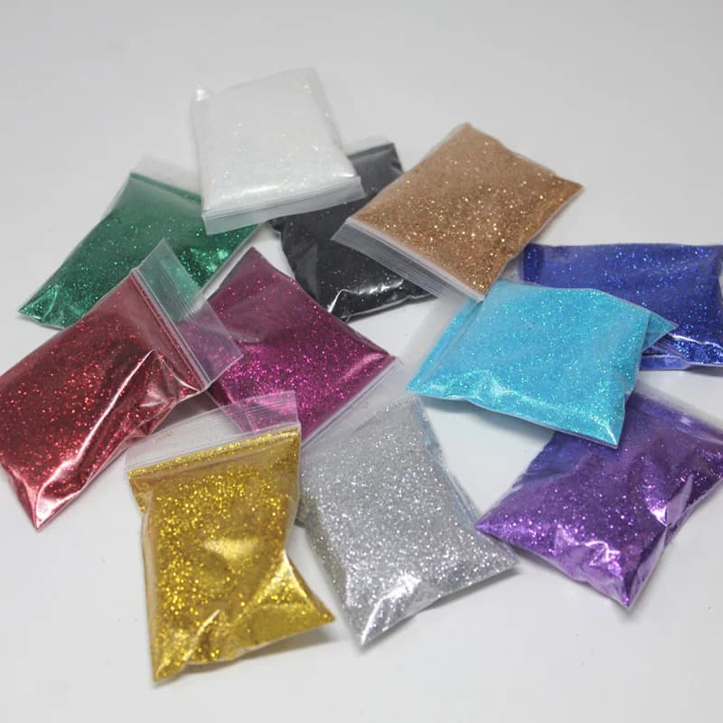 Abbigliamento fai-da-te, forniture per cucire, scarpe e cappelli, accessori per gioielli, polvere glitter per unghie con paillettes sfuse in PVC