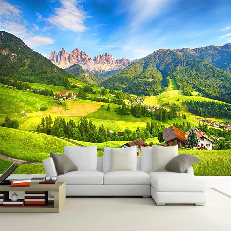 Carta da parati fotografica personalizzata 3D Natura Paesaggio Camera da letto Soggiorno TV Sfondo Decorazione Carta da parati Murale Papel De Parede 3D