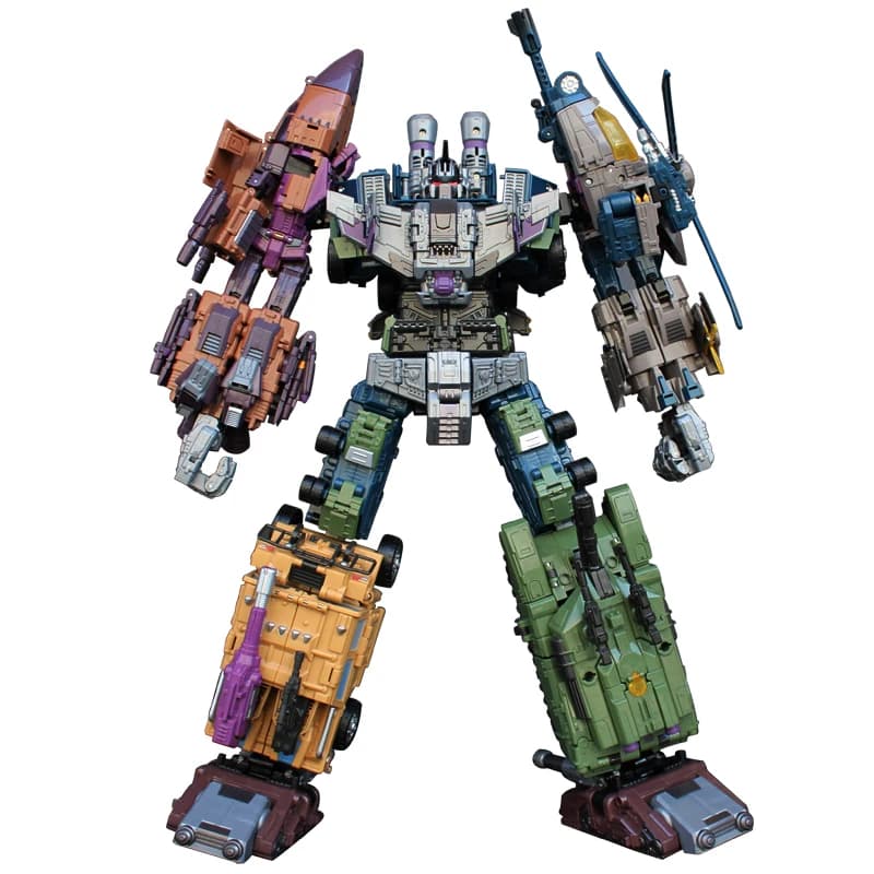 JinBao Bruticus Trasformazione Cool Anime 5 in 1 Action Figure Robot Car Carro Armato Militare Modello Giocattoli Regali Onslaugh Oversize 43CM