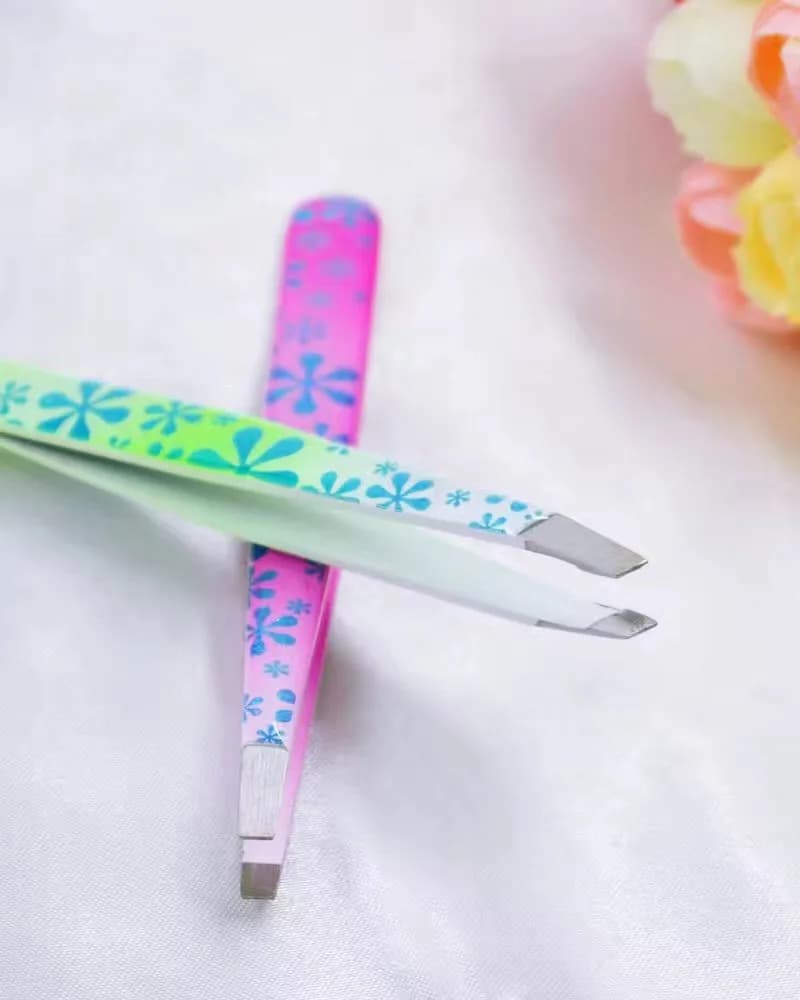 Eyebrow Tweezers Tilt Flat Toe Eyebrow Grips Hair Removal Fake Eyelash Clips Face Clips Face Makeup Beauty Tool Sale