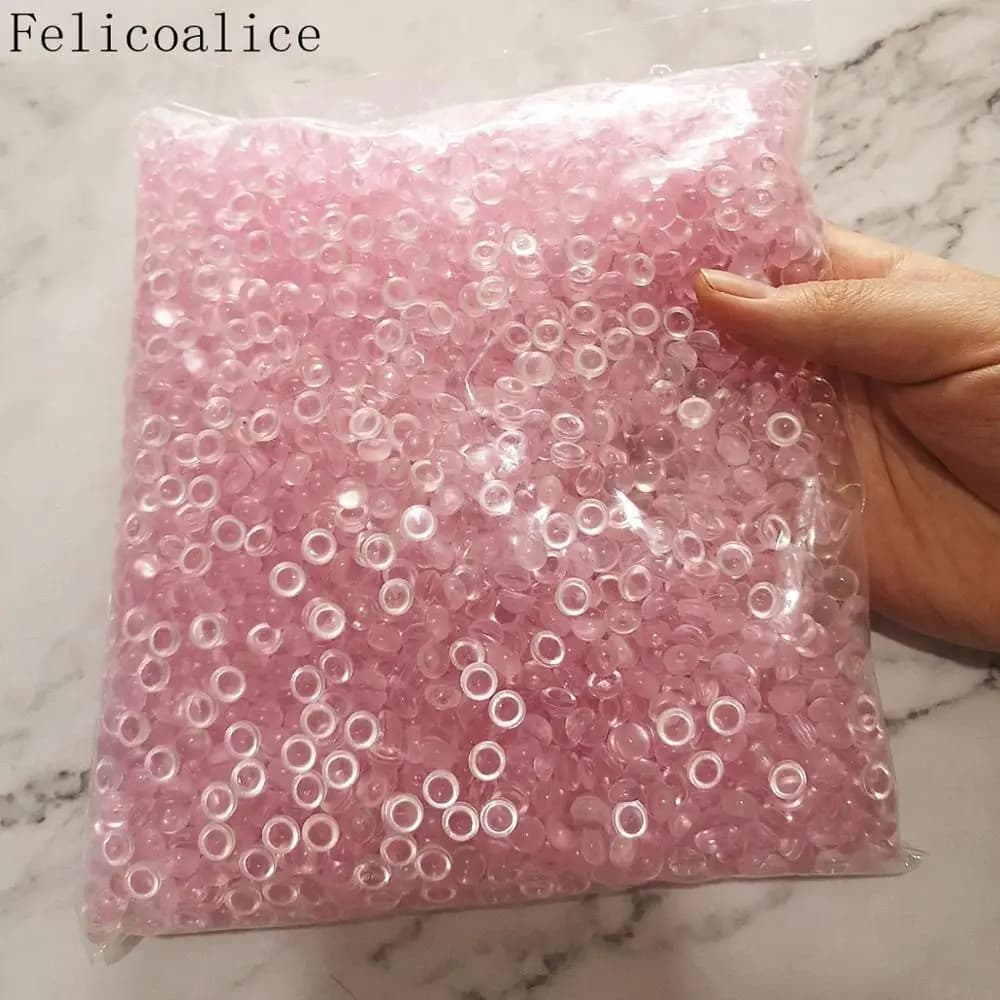 500g 7mm Trasparente Piatto Perlina Trasparente Melma Accessori Giocattolo FAI DA TE Fatti A Mano Melma Particelle di Fango di Cristallo di Riempimento Decorazione Giocattoli