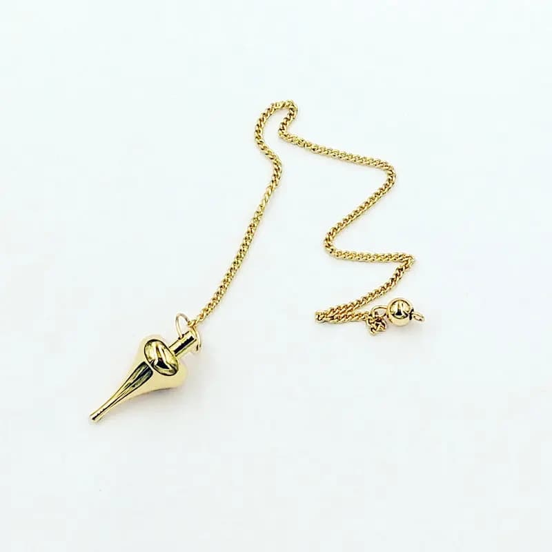 Ya.x Pendolo Piramide curativa Reiki Ciondolo in metallo ramato Ciondoli Reiki Chakra di bilanciamento Wicca Alla moda con catena
