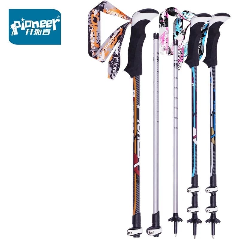 1 Pair Bastoncini From Nordic Walking Stick To Canna Tourism Bastoncini From Trekking Muletas Bastones Trekking Sticks In Tiro Aluminum Alloy