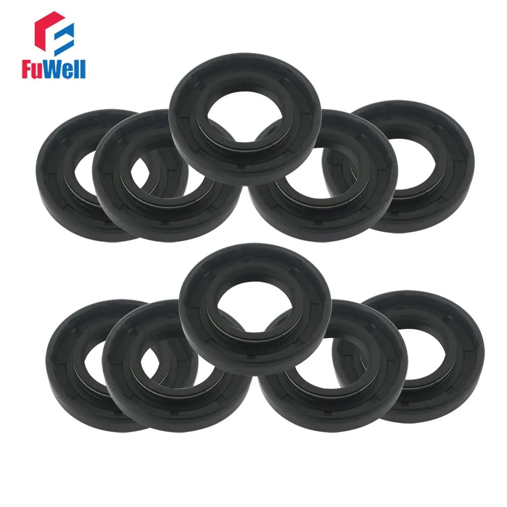 10 pz TC Tipo Scheletro Paraolio Guarnizione 14x25x7/14x28x7/ 14x30x7/14x32x7/15x24x7/15 x 26x7mm NBR Gomma Nera Radiale Albero Anello di Tenuta
