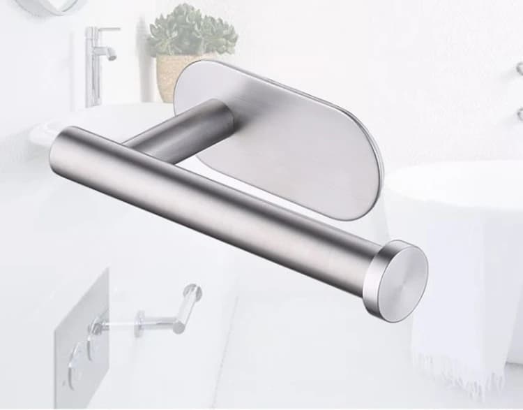 304 Chiodo libero in acciaio inossidabile Bagno Portarotolo di carta igienica Gancio Cucina Montaggio a parete Porta asciugamani in tessuto Punch free