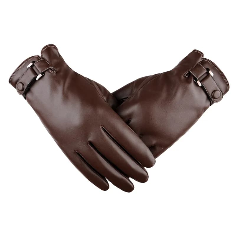 2018 Spring/Winter PU Leather Corta Sottile/Marrone Glove for Screen Touched Man Gym Auto Gloves Guide Shoe