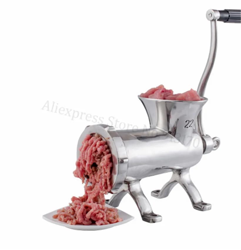 Tritacarne manuale per carichi pesanti 22 # Macchina per tritare salsicce, strumento a manovella da tavolo, taglierina per pasta, in acciaio inossidabile